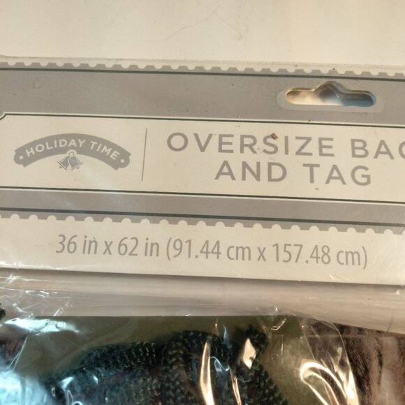 Camouflage Leaf Print Gift Bag Large Oversize Santa Hat Tag 36X62 Hunter - Picture 4 of 5